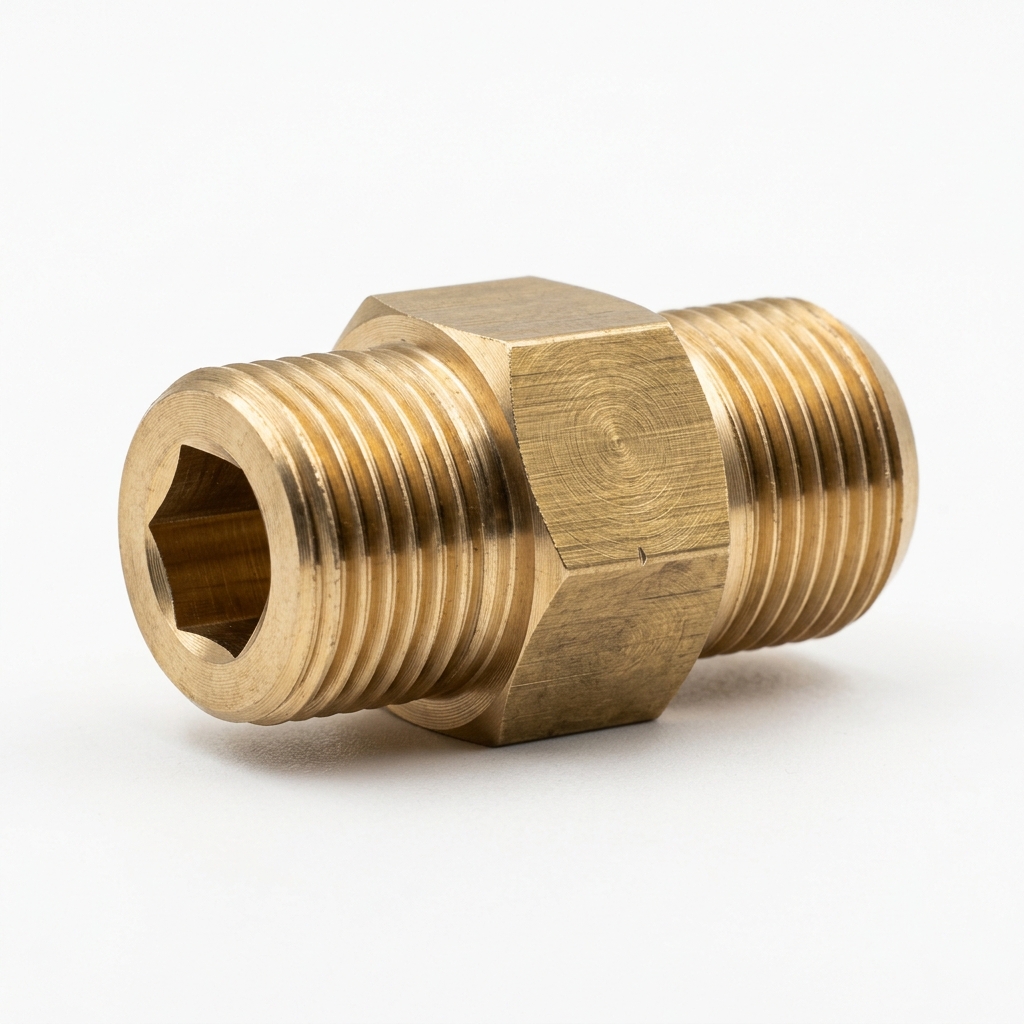 Brass Hex Holder Both Side Threading (Flame Proof)